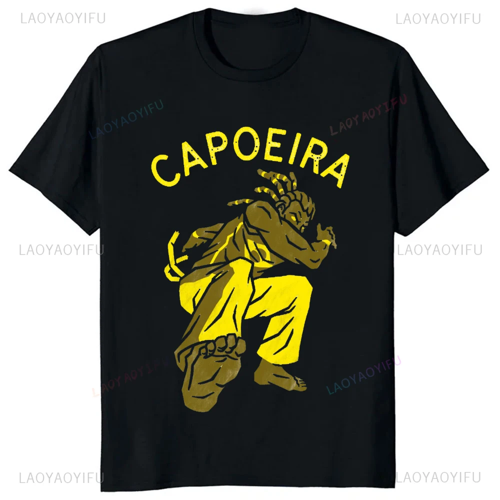 Capoeira Brazilian Faith Graphic Printed Tshirt Casual Fashion Loose Streetwear Short Sleeve Man T-shirt Breathe Women Tees