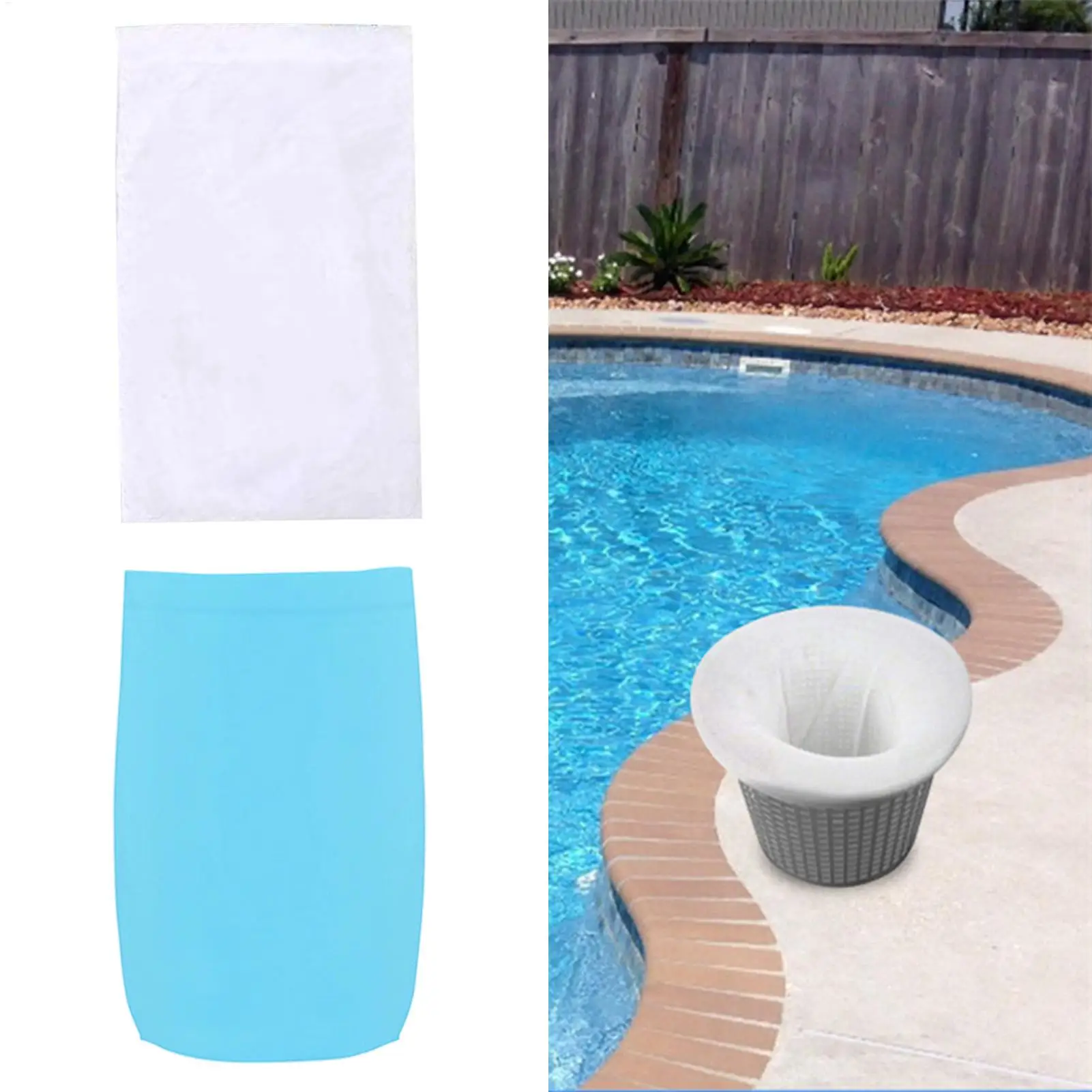 Skimmer Socks For Pool Fine Mesh Filter Basket Liner Bags Reusable Pool Skimmer Bags For Swimming Spa Fountain Outdoor Garden