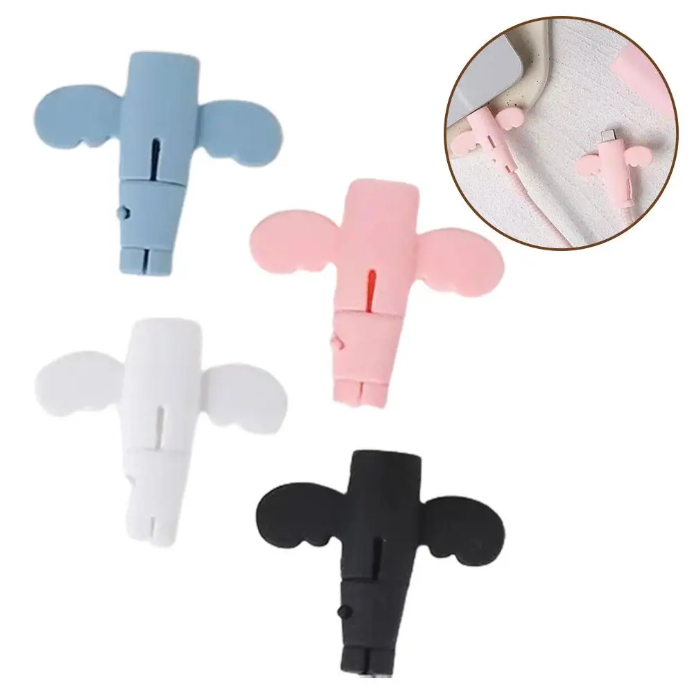 Niedlichen Engel Flügel Kabels chutz Typ C Ladegerät Kabel Kabel Wickler Organizer Halter für iPhone Micro USB C Line Kabel schützen m2k3