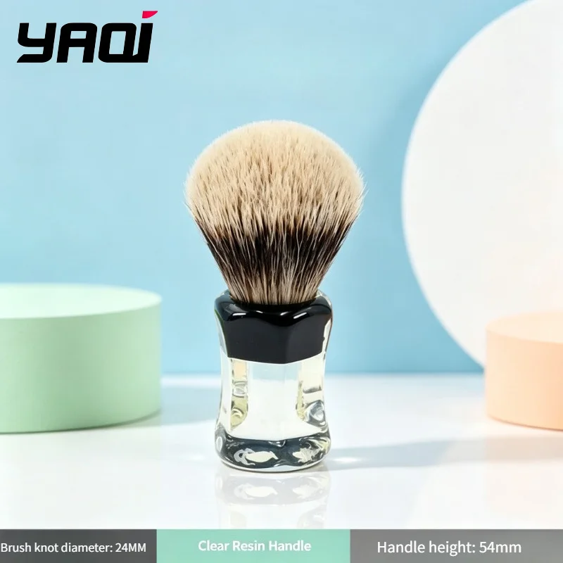 2026-yaqi-24mm-two-band-hair-clear-handle-professional-beard-brush