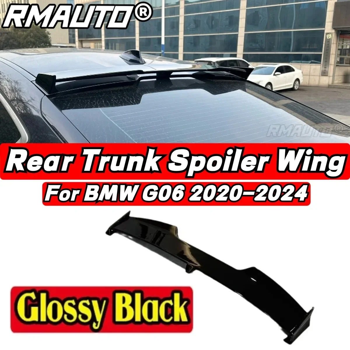 For BMW X6 G06 F96 2020 2021 2022 2023 2024 Rear Spoiler Wing Exterior Part BMW G06 F96 Car Rear Trunk Spoiler Car Accessories