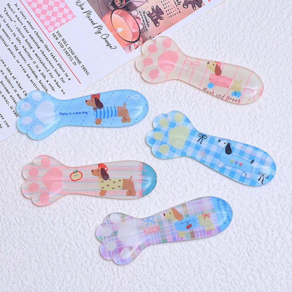 Clear Cat Paw Big Cartoon Resin Cabochon 20pcs Flatback for DIY Decoration Accessories Wholesale Ornament Bulk Supplier
