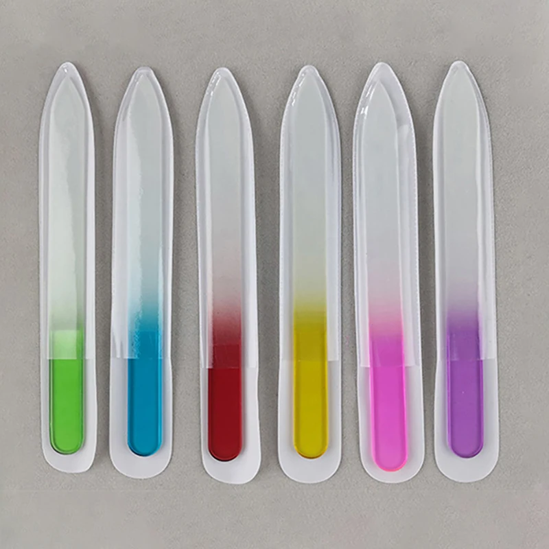 1 шт. пилки для ногтей, пилка для ногтей из хрустального стекла, шлифовальный стержень, двусторонняя пилка для маникюра, инструменты для шлифовки ногтей