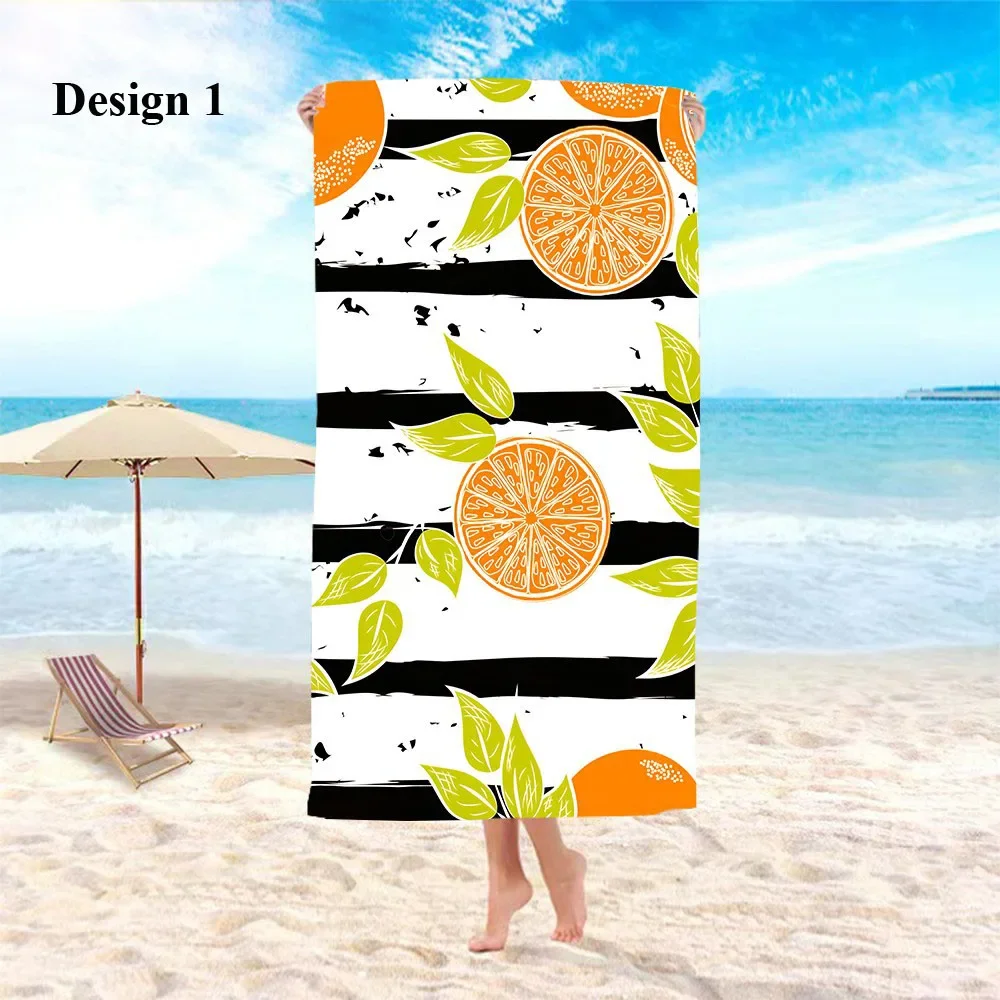 Citrus Fruit Orange Lemon Large Beach Towel Sauna Towel Sports Gym Swim Surf Club Holiday Birthday Gift Drop Shipping Wholesale