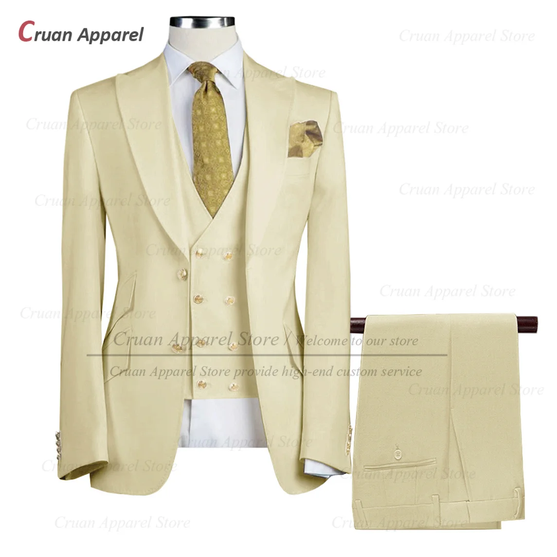 

Wedding Classic Groomsman Suit Sets Evening Dinner Tailor-made Elegant Men Full Costumes Formal Party Slim Fit Blazer Vest Pants