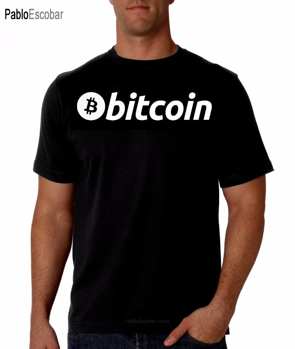 Bitcoin Logo Text Black T-Shirt (Blockchain, Mining, Coin, Token, Ethereum) Hot Sale Super Fashion Summer Fashion Funny