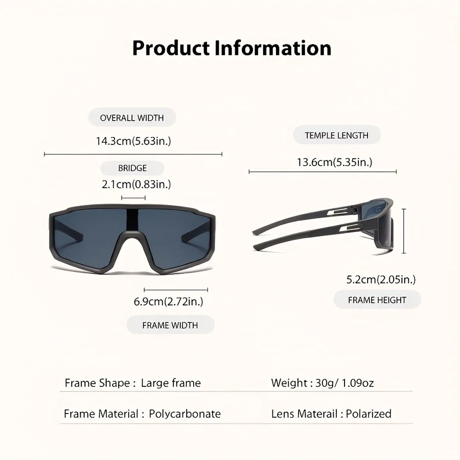 2PCS Oversize Radfahren Sonnenbrille UV400 Schutz Outdoor Sport Klettern Fahren Fahrrad Brille Männer Frauen Fahrrad Brille – Detail 1