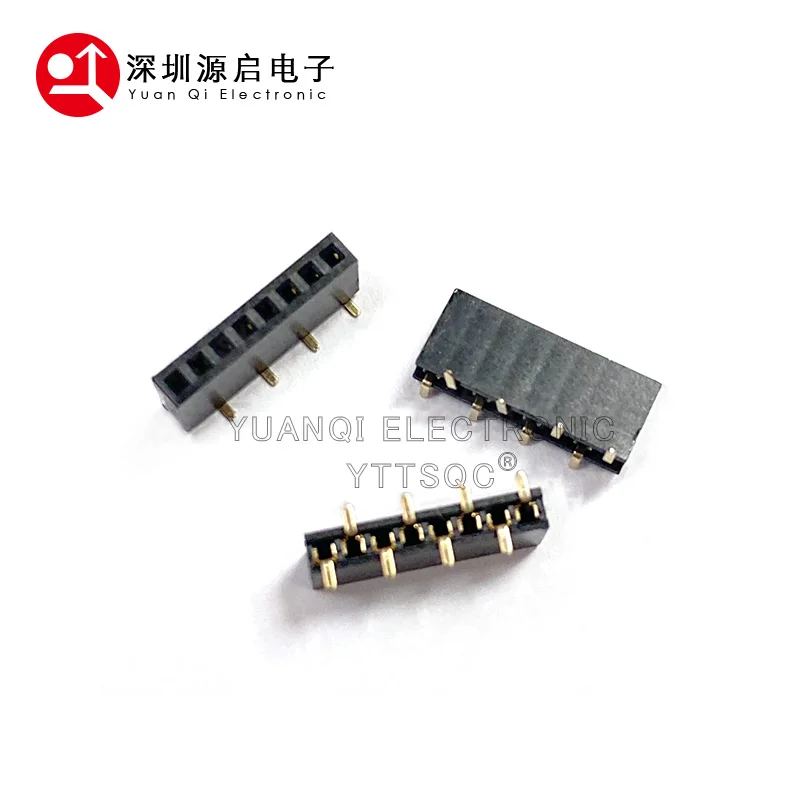 SMT 1.27mm 1.27 Single Row Dislocation Female PCB Board Pin Header Socket Connector Pinheader 1*5/10/12/15/20/2-50P SMD