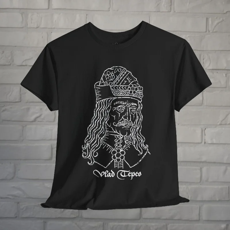 Vlad III Dracula Pattern Printed T-shirt Women Men Gothic Horror Style Top Spring/Summer Pure Cotton Short Sleeve Unisex T-shirt