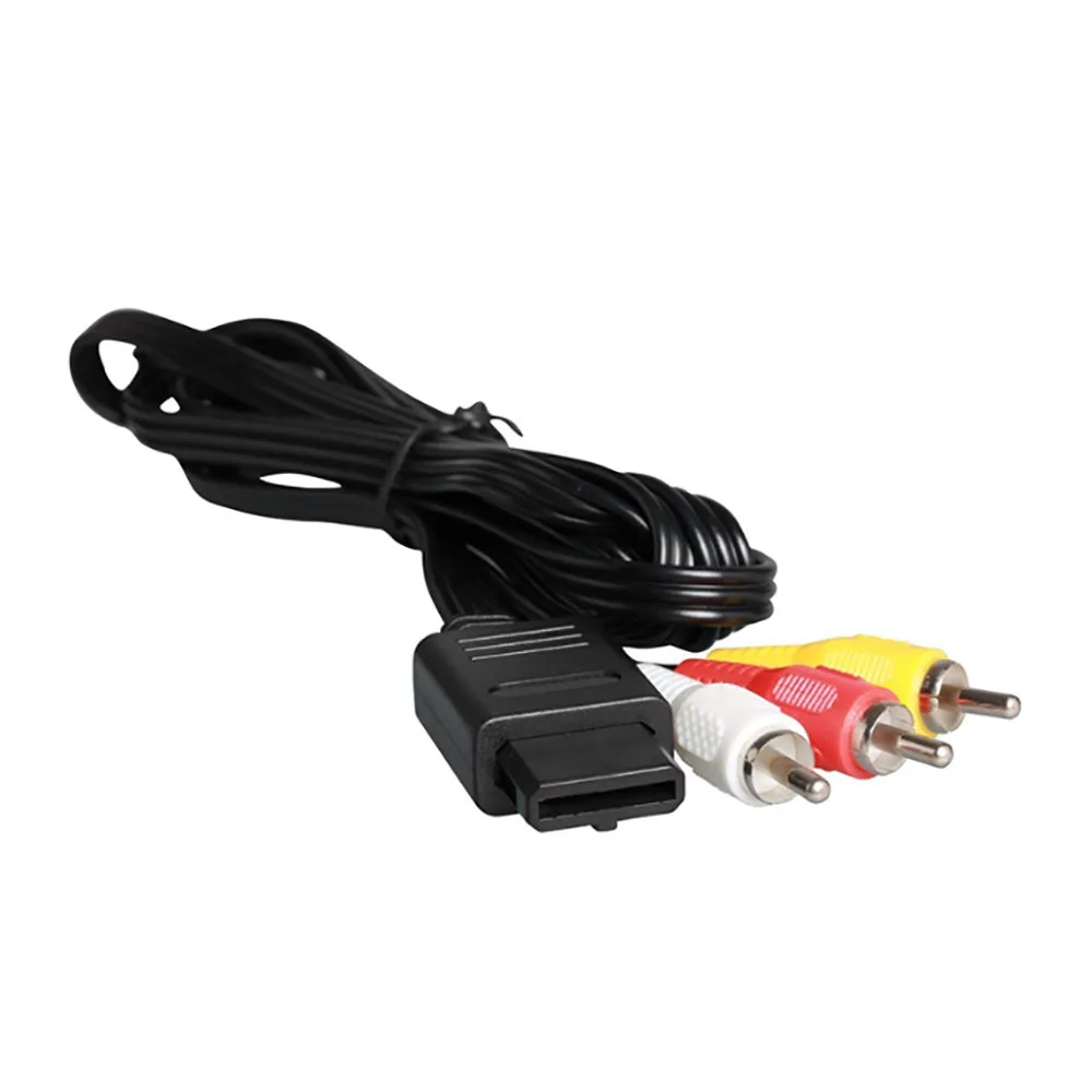 YUXI-Linha AV Multi-Purpose Super SNES, Linha N64AV, NGC, Linha N64AV, 1,8 m, 6FT, RCA, AV, Áudio, Vídeo, Cabo Estéreo, 1PC