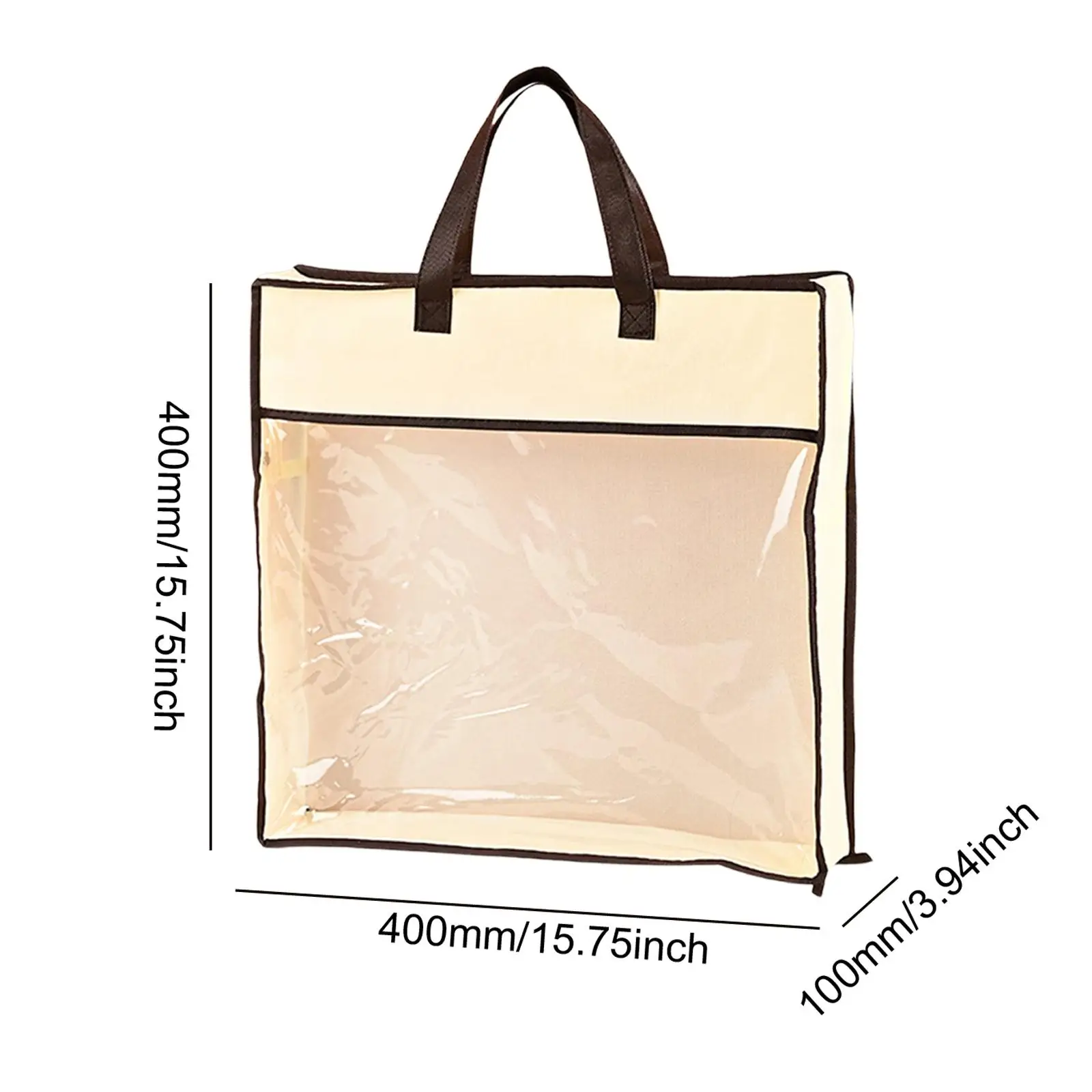 Handbag Dust Bag Purse Dustproof Cover Portable Handle Non Woven Fabric and PVC Coating Multipurose for Pillowcase Pillow