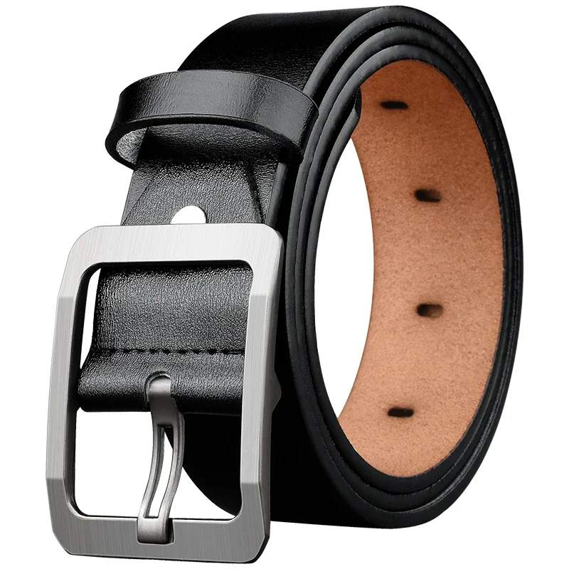 Men for Belt Leather Luxury High Quality Male Pin Buckle Famous Brand Design Belts Waist Strap for Jeans Cinturones Para Hombre