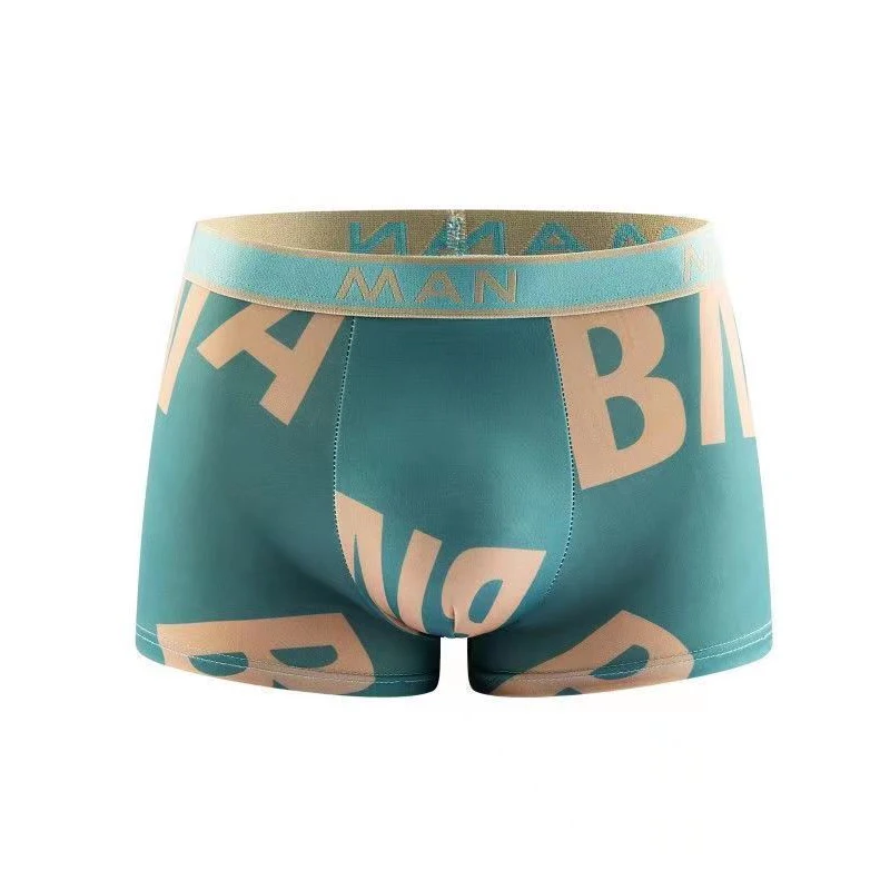 4 Pieces Men Boxers Shorts Underpants Underwear L XL XXL 4 Colors Mixing Sexy Soft Ice Silky Fashion Sports Casual image 3