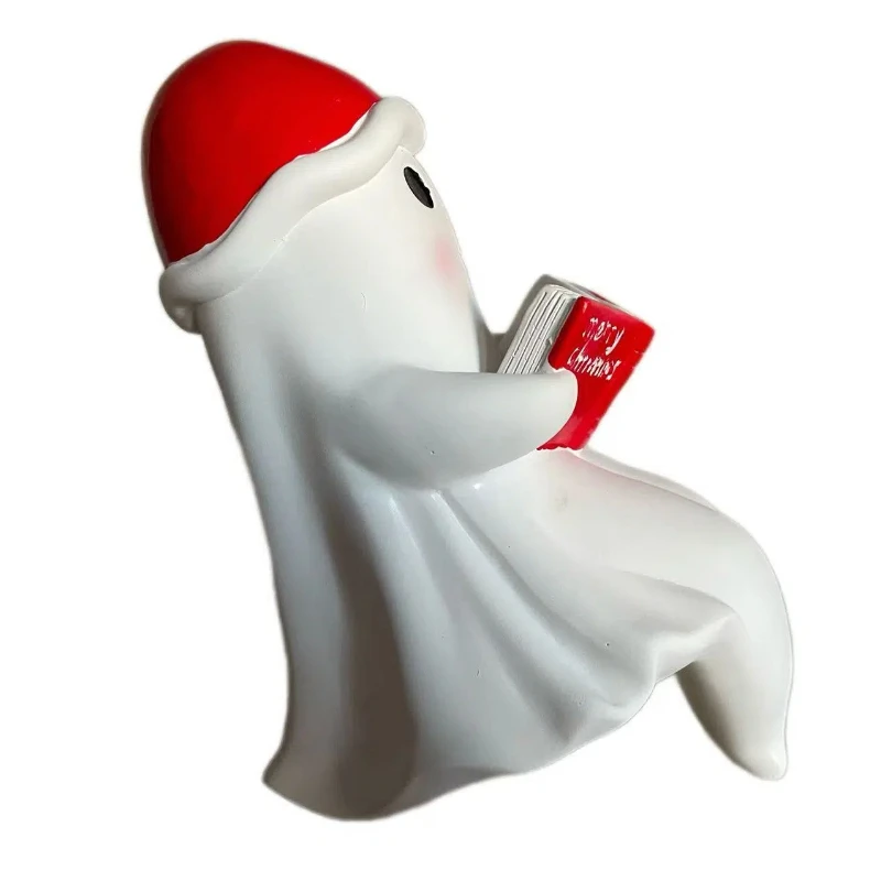 لطيف أشباح عيد الميلاد قراءة كتاب أضواء زينة عيد الميلاد عيد الميلاد الراتنج هالوين الحلي هدايا عيد الميلاد