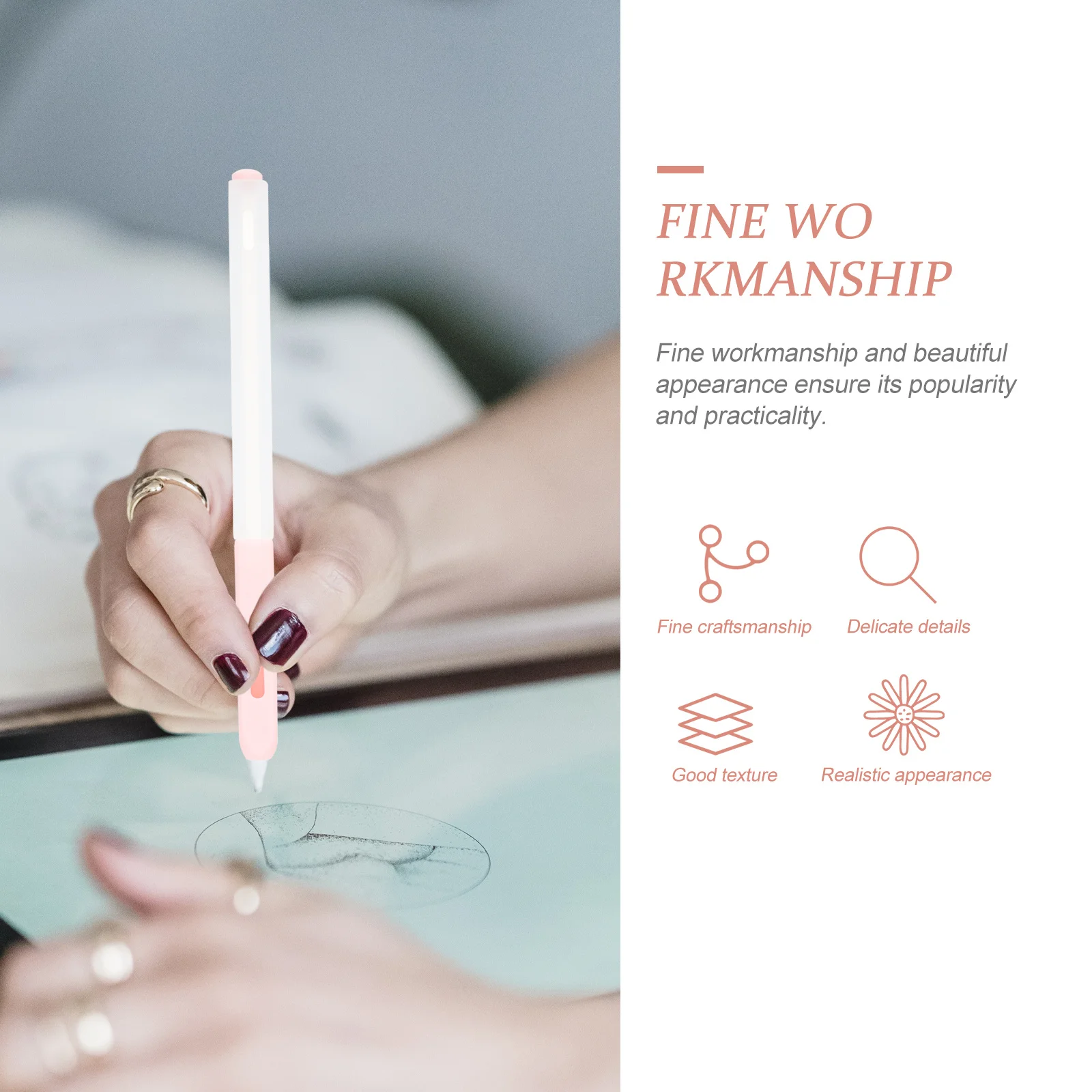 

1pcs Silicone Sleeve Translucent For Pencil 2 Anti-Slip Stylus Cover Decorative Pen Holder Pencil Protector Tablet