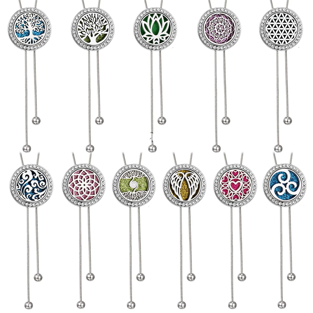 New Long Tassel Aromatherapy Necklace Perfume Essential Oil Diffuser Pendant Necklace Scent Aroma Jewelry Women Tassel Necklaces