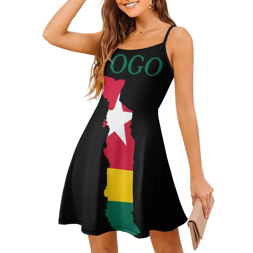 Vestido de sling feminino com bandeira, coquetéis vintage engraçados, vestido sexy, vestido feminino, qualidade superior