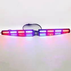 48 LED Red Blue Car Truck Interior Windshield Dash Visor Strobe Light Bar 12V 24V Emergency Hazard Traffic Warning Lights