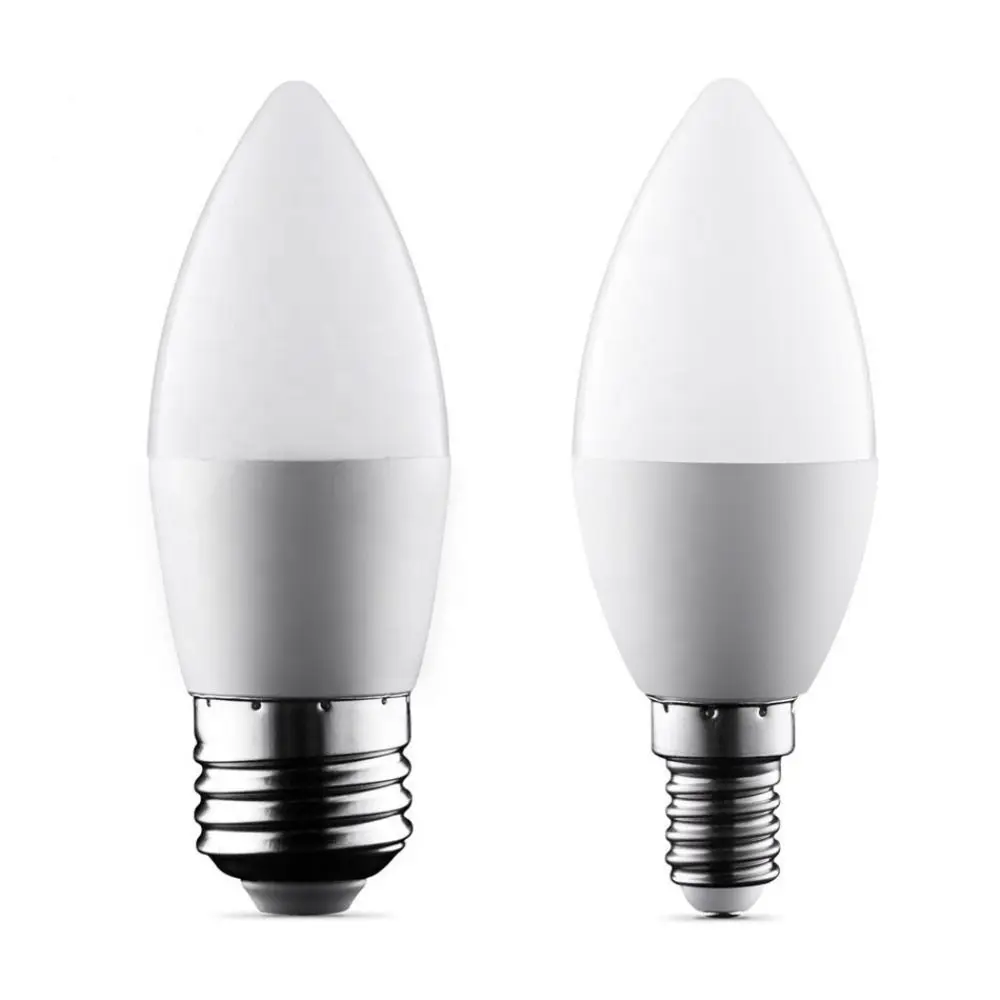 

Hot E14 E27 Led Candle Bulbs 3W 5W 6500k Candle Bulb Light Incandescent White Light Energy Saving Lamp Home Decoration