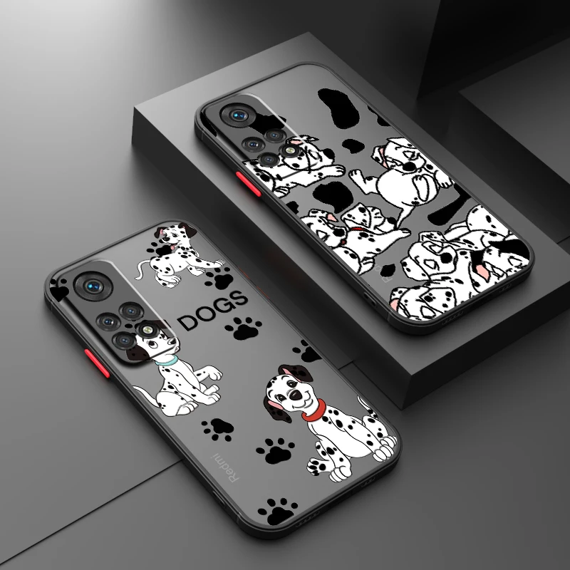 

101 Spotted Dog Disney Cute Frosted Translucent For Redmi Note 13R 13 12 12S 12T 11 11T 11E 10 Pro Plus 5G Back Phone Case