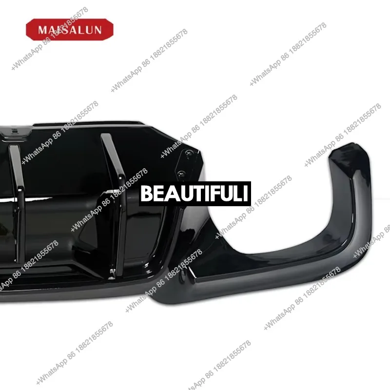 Auto Gloss Black ABS Customizable Material R Style Car Rear Bumpers Diffuser for 5 Series F10 F18 M5 MT 2010-20
