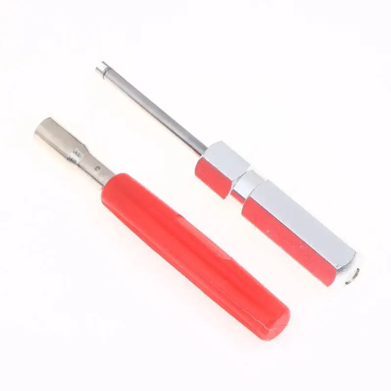 1/3 قطعة سيارة دراجة موتو الإطارات إصلاح الأجزاء الأساسية قضيب صمام الإطارات الأساسية أداة إزالة مجموعة مفك مع رأس شفط المغناطيسي