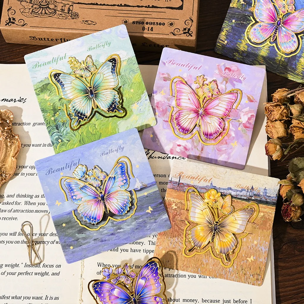 Exquisite Artistic Butterfly Metal Bookmark Delicate Page Clip for Students Reading Book Clip Student School Office Supplies