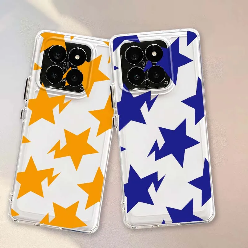 

Cartoon Blue Star Pattern For Xiaomi Mi 17 15 14 14T 15T 13 12 12S 11 Pro Lite Ultra Max Space Shell Phone Case