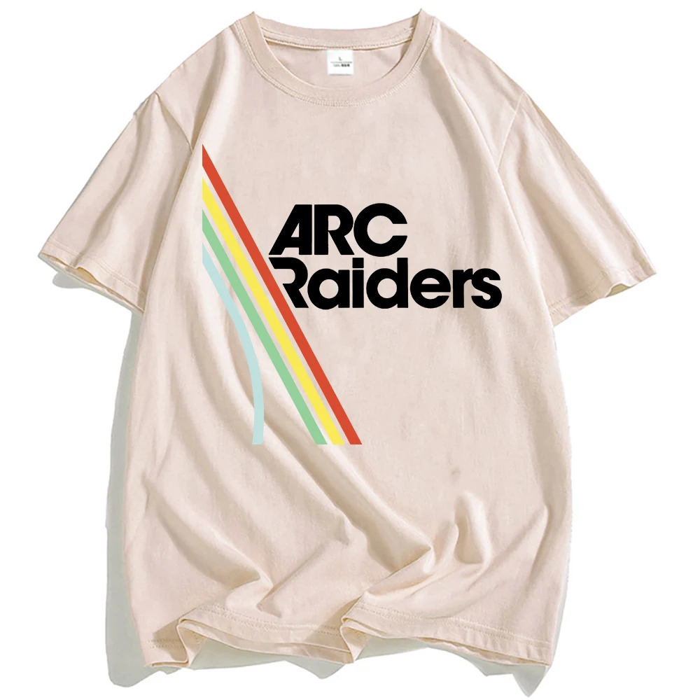 

Men Clothing Hot Game ARC Raiders Rainbow Print T-shirt Cotton Short Sleeve Loose Male Tshirts Unisex Streetwear Graphic T Shirt
