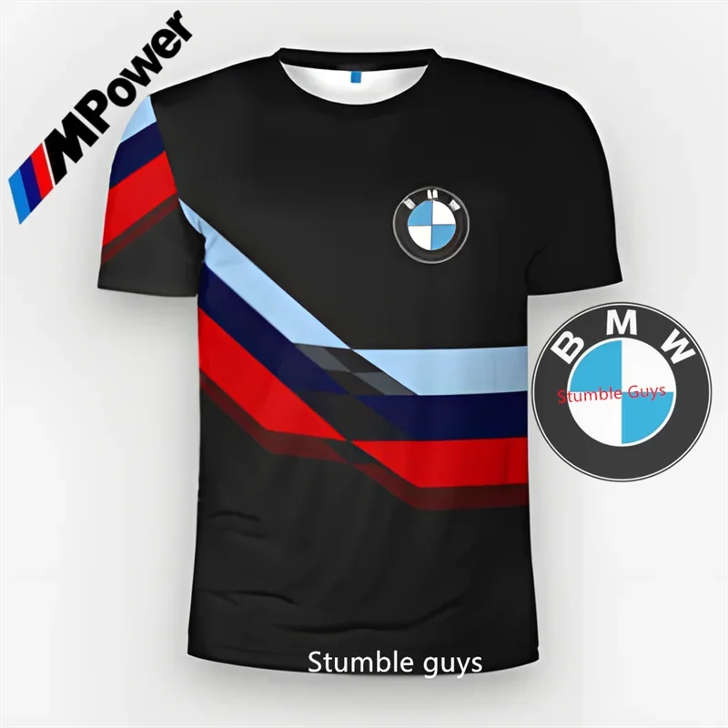 

BMW New Summer Kids' T-shirt Fashion Brand Car Clothes Men Sports Motorcycle Racing Short Sleeve Little Kid Wear