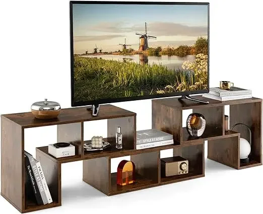 Furniture Multi-layer Grid Bookshelf Easy Assembly TV Cabinet