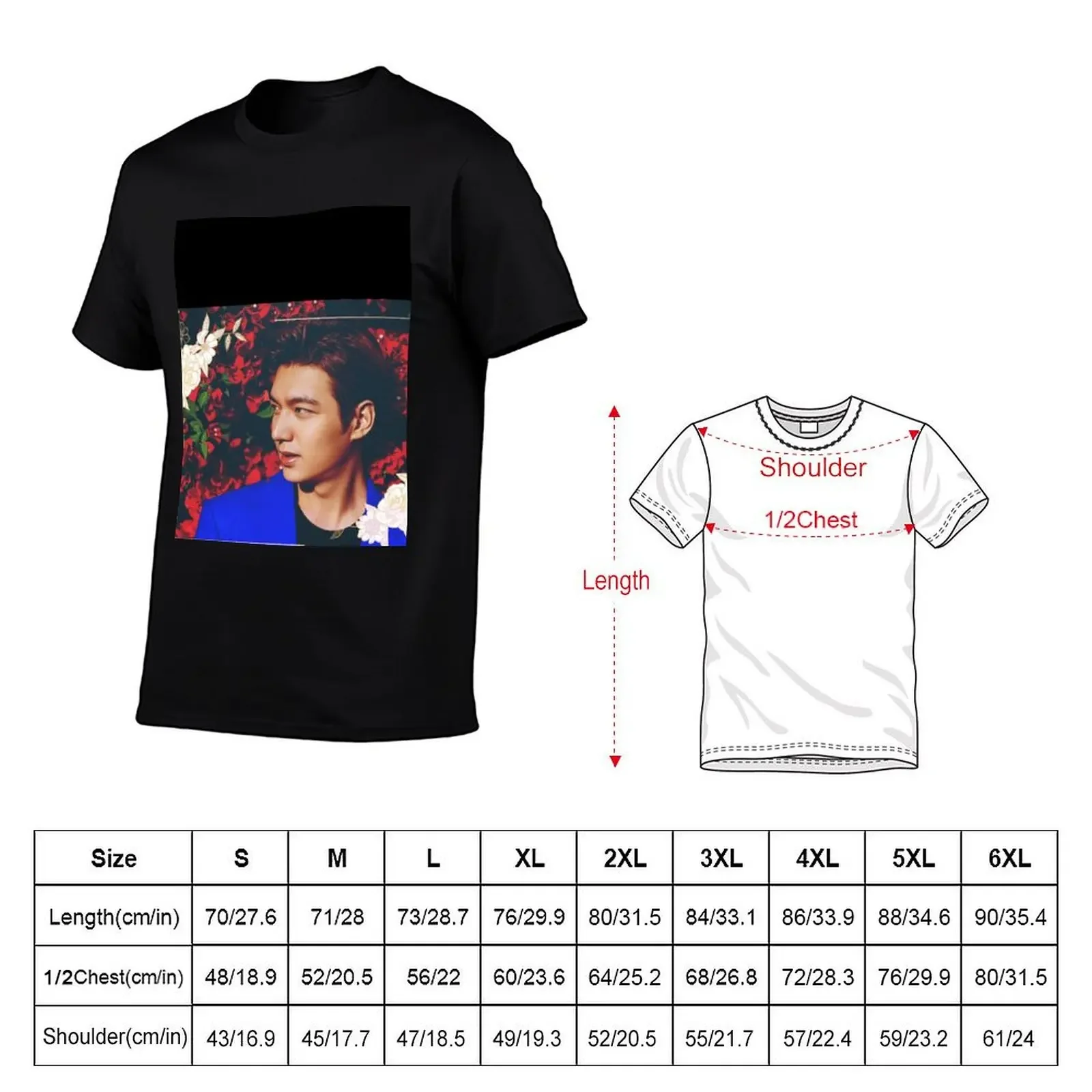 [Lee Min Ho] [Red + Floral] T-Shirt designer shirts sublime cotton t shirt men