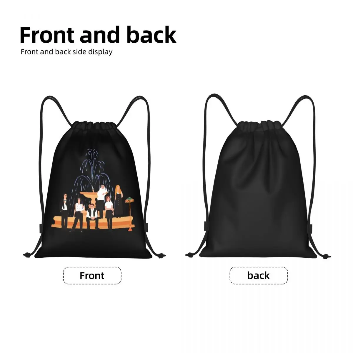 Friends TV Show Proximity Wstring Sacs à dos pliables pour hommes et femmes, sac de sport, sac de sport, sacs de rangement pour le shopping