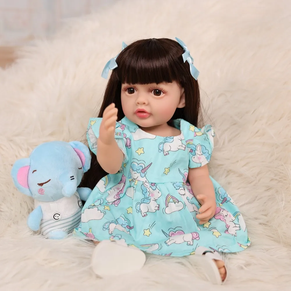 Cloveray 20 polegada clássico corpo inteiro vinil realista reborn bebê boneca super bonito boneca de vinil brinquedo artesanal criança aniversário presente natal