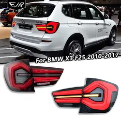 For BMW X3 F25 2010-2017 Tail Lamps Assemblies LED Flowing Light Turn Brake Dynamic Driving Rear Taillights Auto Upgrade Renew
