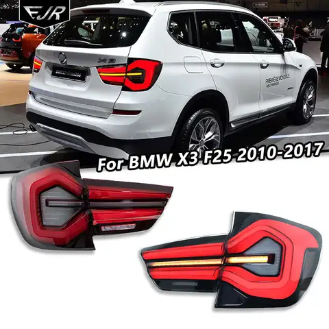 BMW X3 F25 2010-2017 테일 램프 어셈블리, LED 플로잉 라이트 턴 브레이크, 다이내믹 드라이빙 리어 미등, 자동 업그레이드 갱신