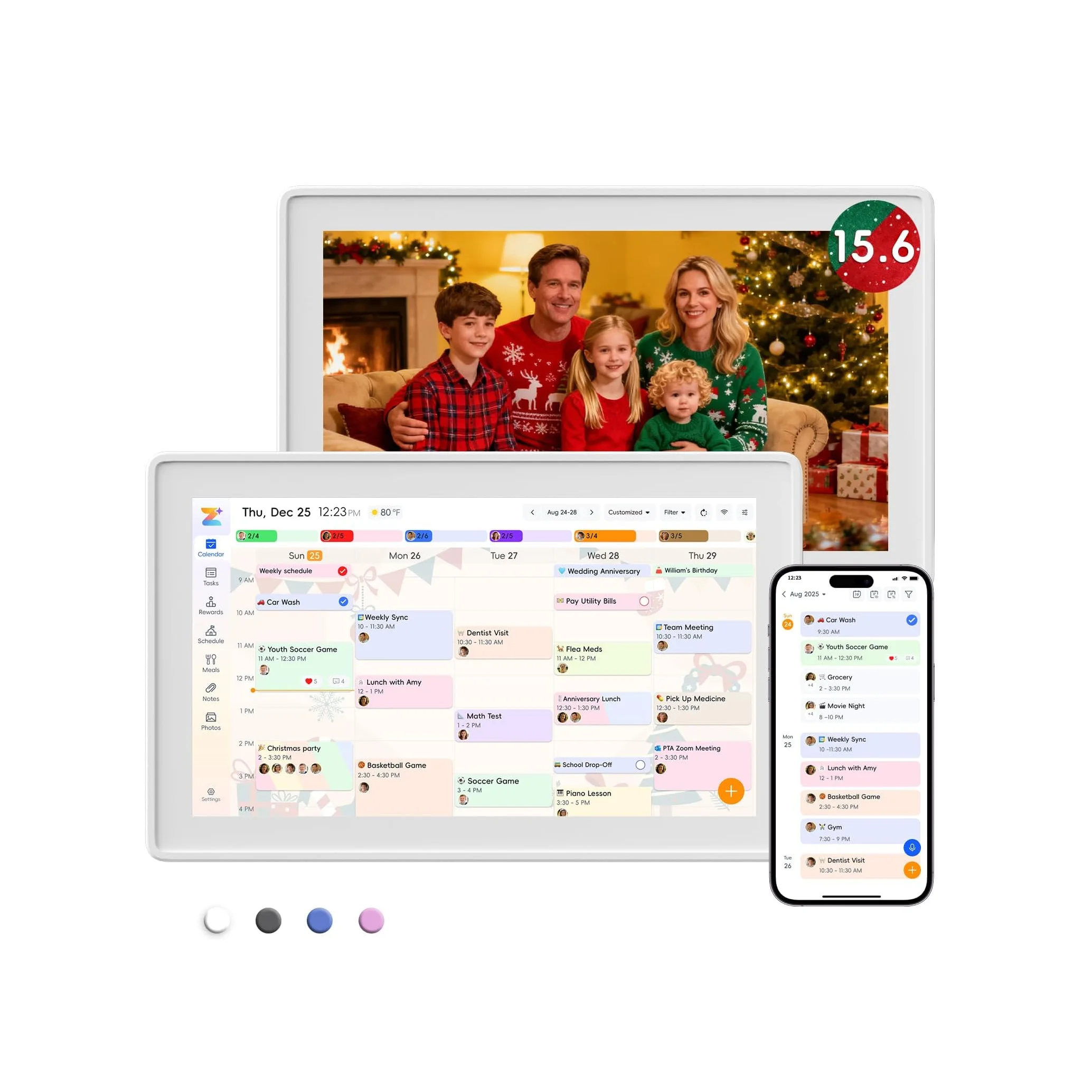 15.6-inch 64GB digital photo frame Chart 1080P FHD Interactive Touchscreen Wall Desk Mount Electronic Smart Family Planner
