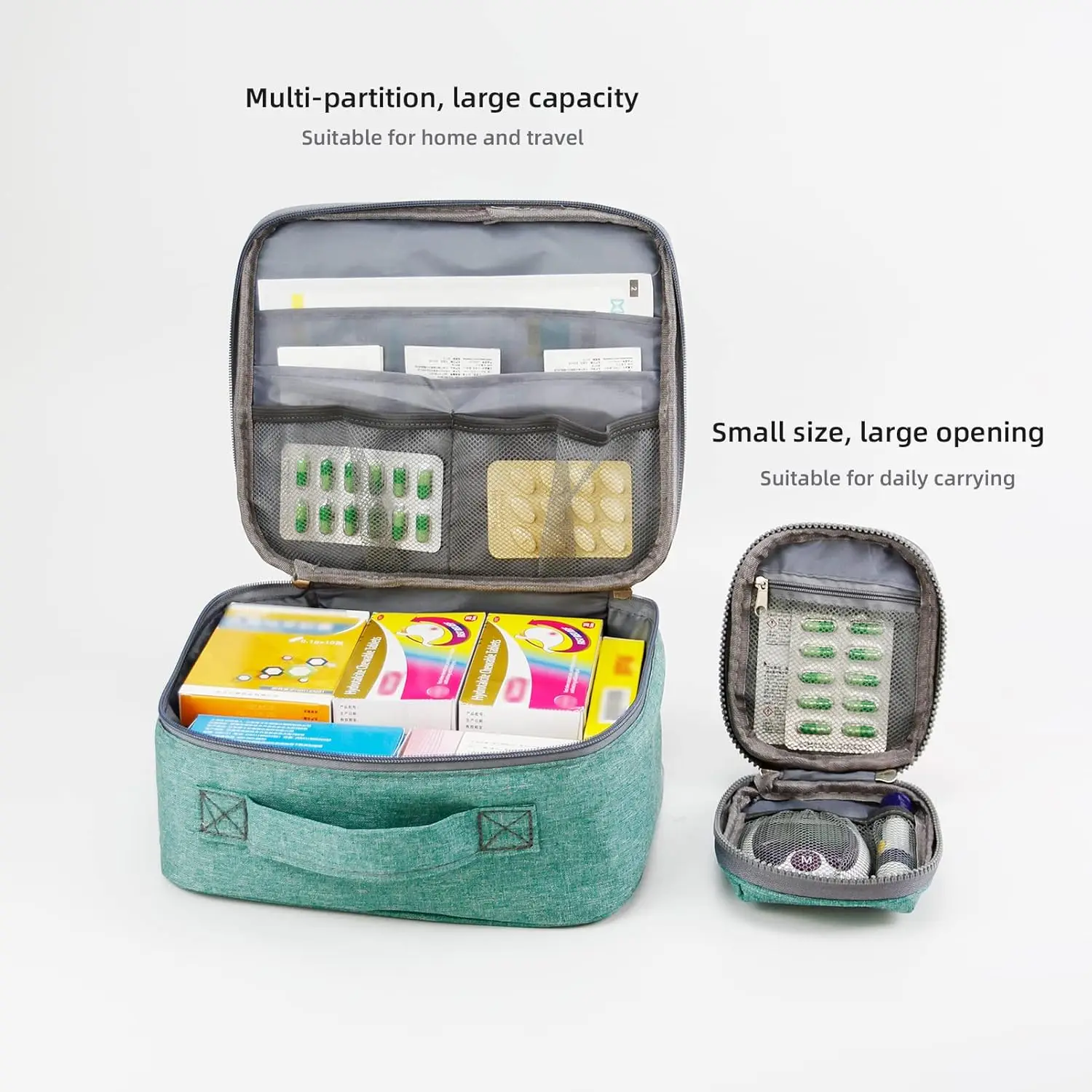 

Home Travel First Aid Kit Organizer Medicine Storage Bag S/L Capacity Medical Box Case Outdoor Portable Survival Emergency Pouch