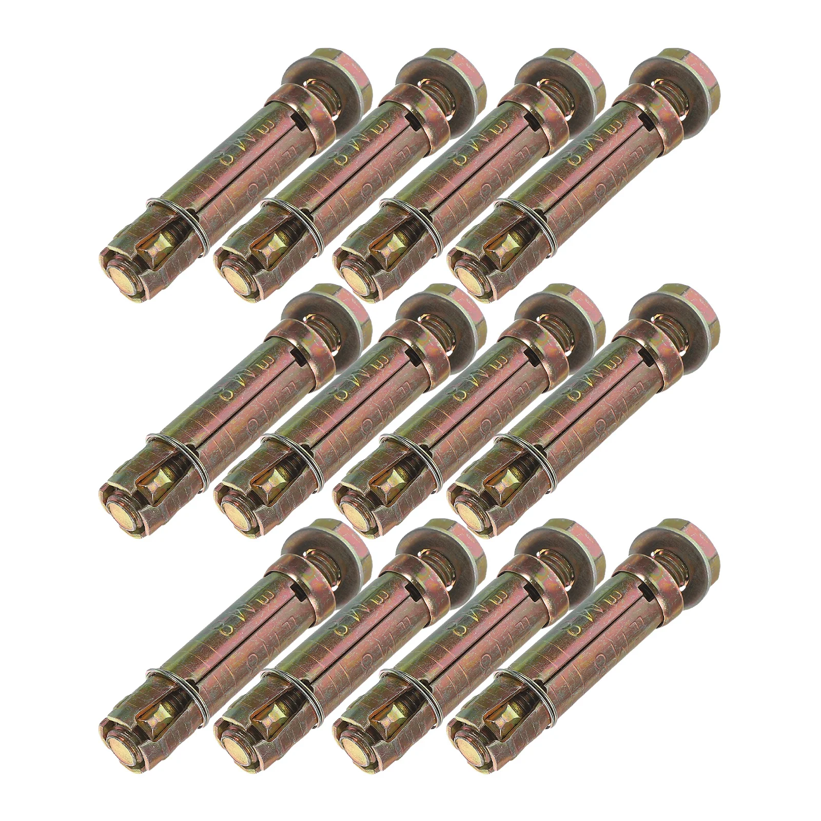 

12Pcs Heavyduty Shield Anchor Bolts Durable Metal Fasteners for Various Construction and Renovation Projects Expansion Bolts