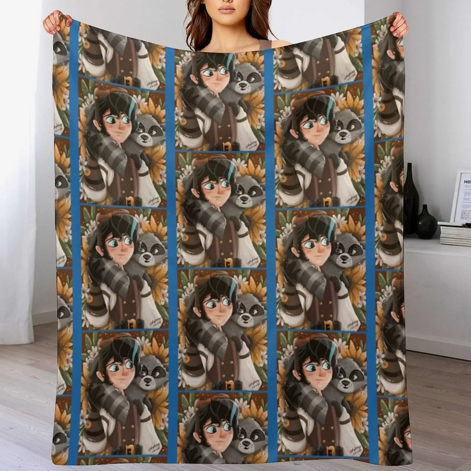 

Varian Tangled Print Throw Blanket Flannels blankets and throws for winter Bed Fashionable Blankets