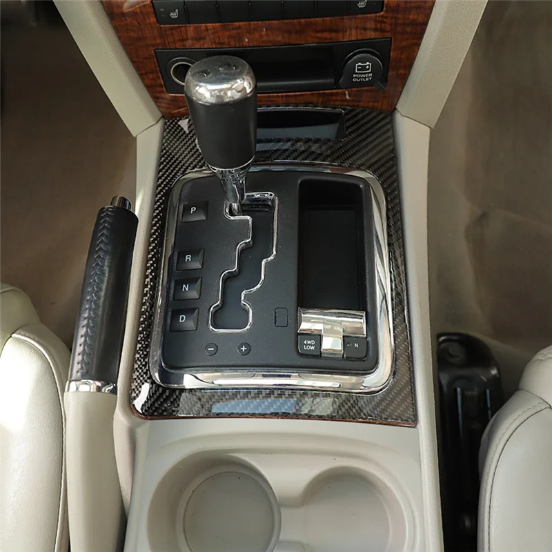 

A30F-для Jeep Commander 2006-2010, углеродное волокно, автомобильное центральное управление, панель переключения передач, накладка, наклейка, запасные части, Accesso