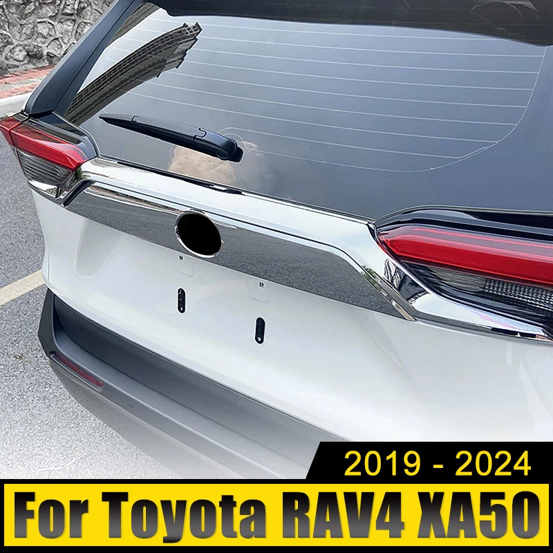 

For Toyota RAV4 XA50 2019 2020 2021 2022 2023 2024 Hybrid ABS Car Rear Upper Trunk Lid Cover Trim Tailgate Boot Strip Sticker