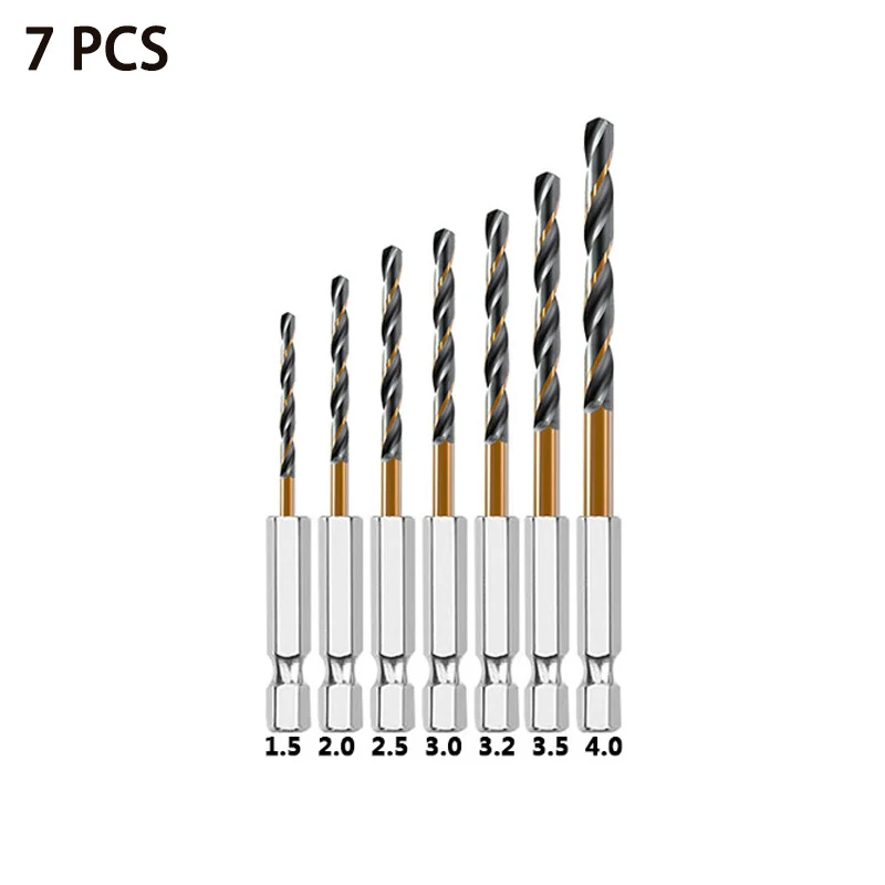 3/7/13PCS Hex Schaft Spiralbohrer Set Holz Metall Lochschneider Kernbohrwerkzeug Kobalt Bohrer Bits 1,5 2 2,5 3 3,5 4 5 6mm HSS