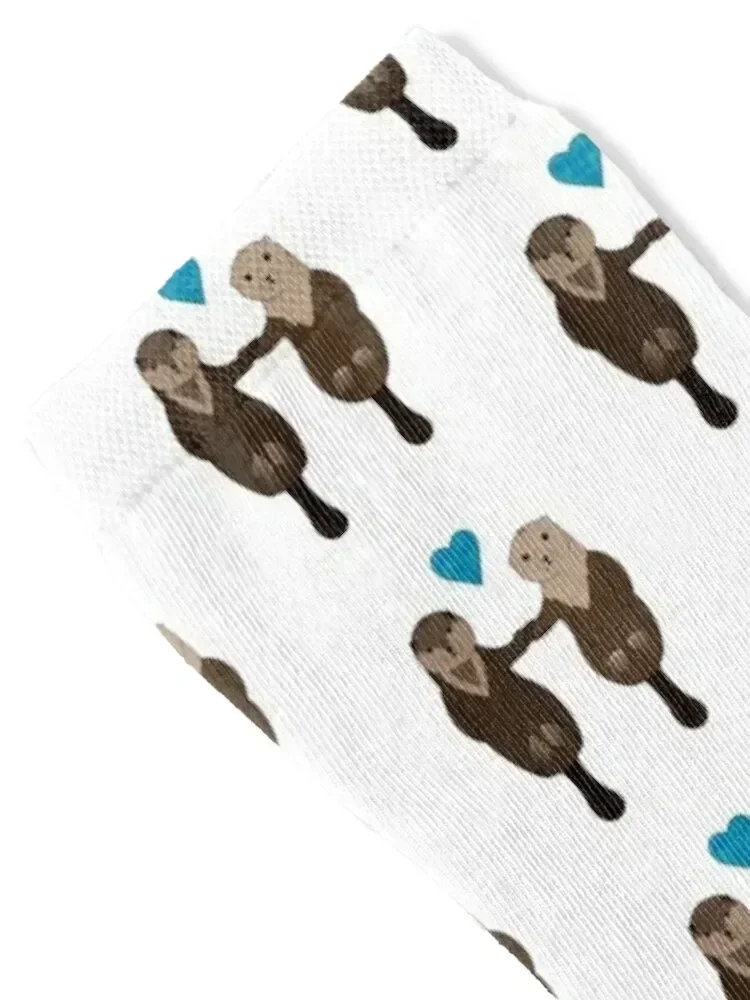 Otters Holding Hands Socks happy man Socks Ladies Men's