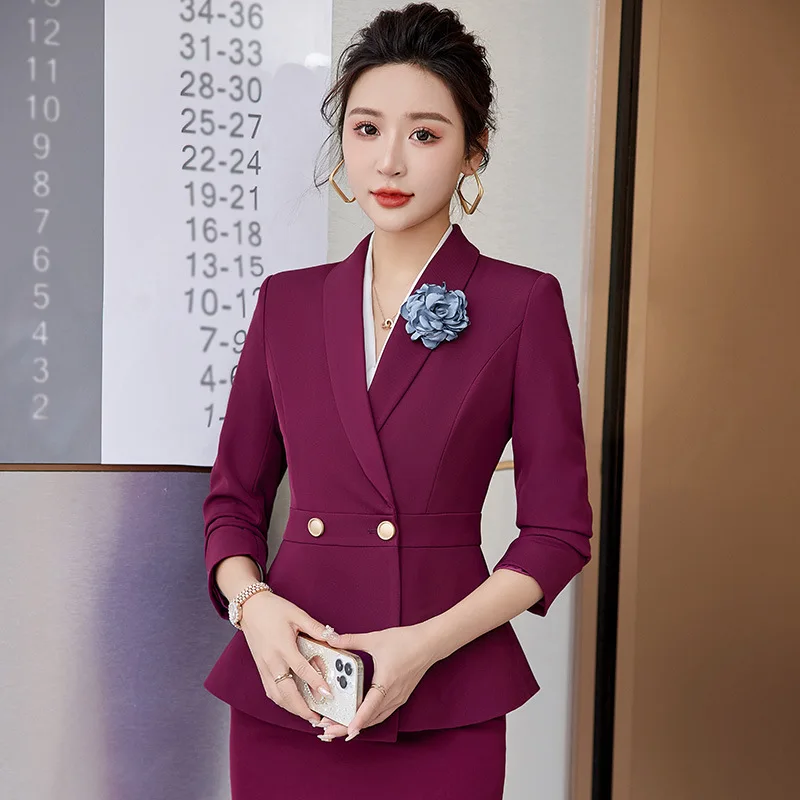 

Autumn Winter Formal OL Styles Women Business Suits with Pants and Jackets Coat Professional Pantsuits Blazers Trousers Set