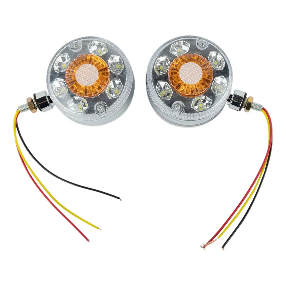 1Pcs Shell Turn Signal Lamps Car Brake ABS PC lens Super Bright Roof Lights 24 LED White+Amber+Red  Indicator Lights