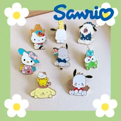 Sanrio Hello Kitty spilla Cartoon Anime Action Figures Kuromi spilla smalto gioielli spille regalo di compleanno per bambini per amico