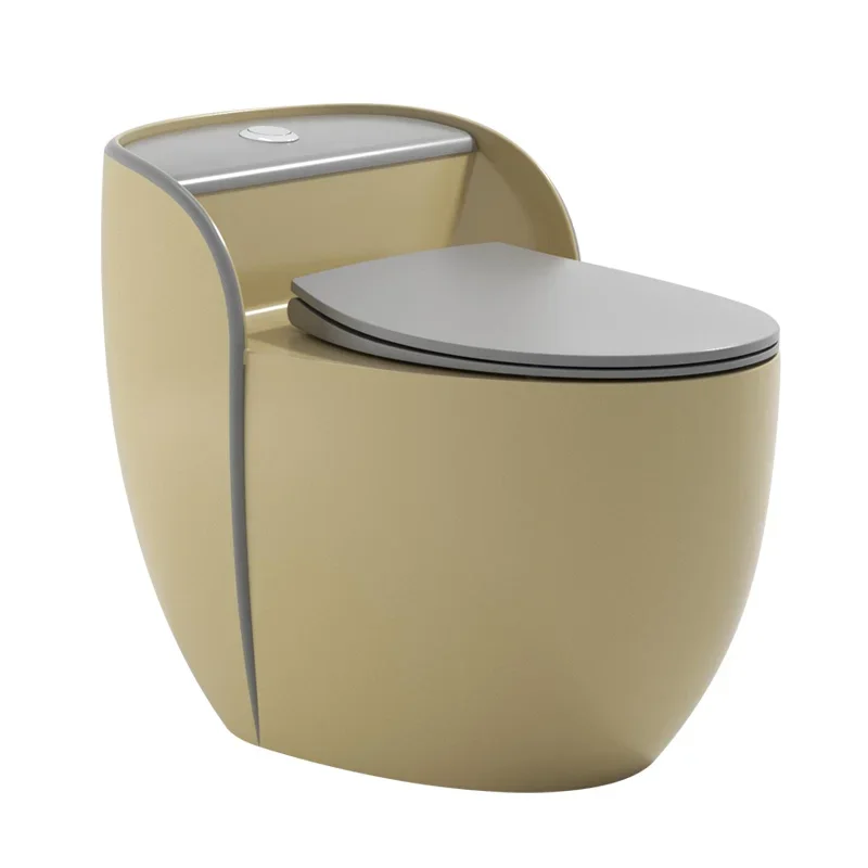 

Egg-shaped personalized creative color toilet siphon small apartment household water-saving