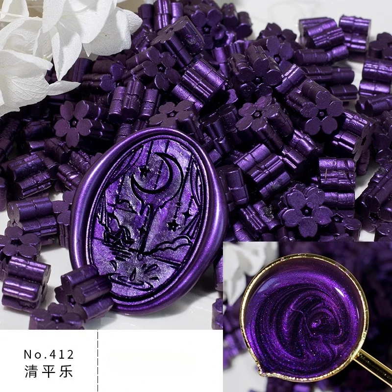 60 stks/zak Flash Parelmoer Sakura Lakzegel Stempel Kralen DIY Envelop Huwelijksuitnodiging Oude Zegel Wax Stempel Maken Gereedschap