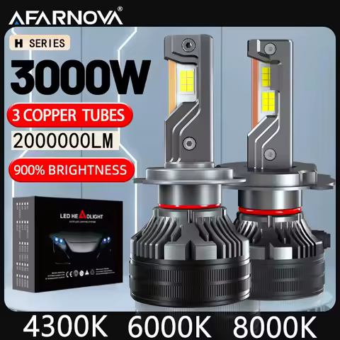 4300K 6000K H7 LED Headlight Bulbs 3 Copper Tube CANBUS H11 H1 H3 H4 Turbo LED H8 H9 9005 9006 9012 HIR2 Auto Fog Lamps Light